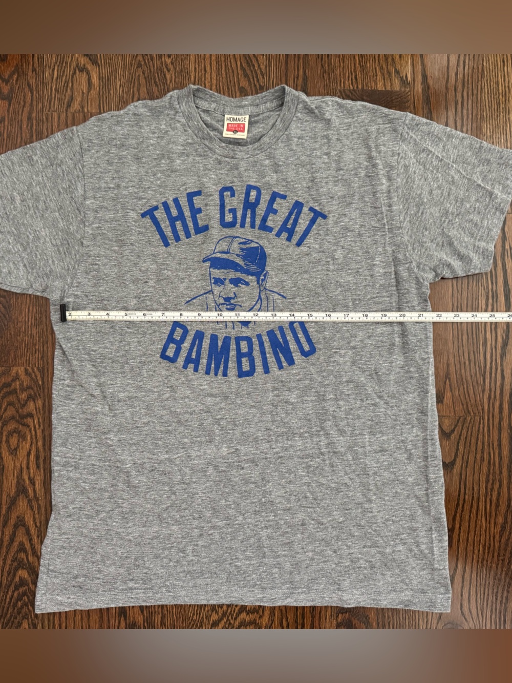 Homage Vintage Look New York Yankees Great Bambino Babe Ruth MLB Shirt Men XL - Picture 8 of 9